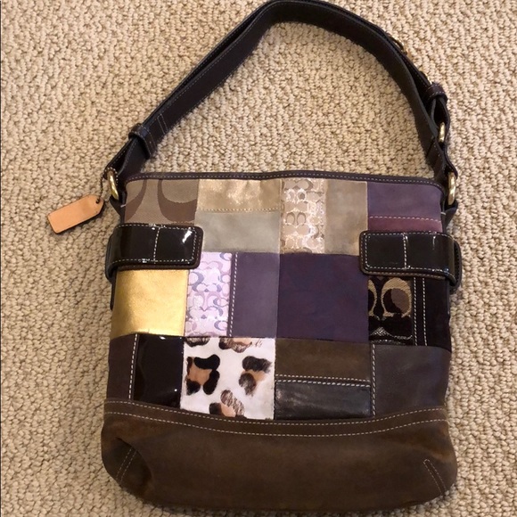 A 2005 Coach Holiday Patchwork  Handbag - Picture 2 of 4